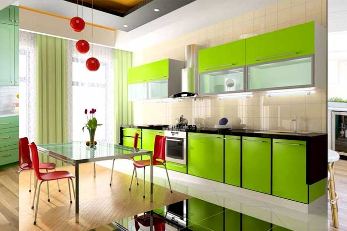 dapur nuansa hijau